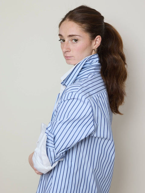 Double Shirt, Blue Stripe