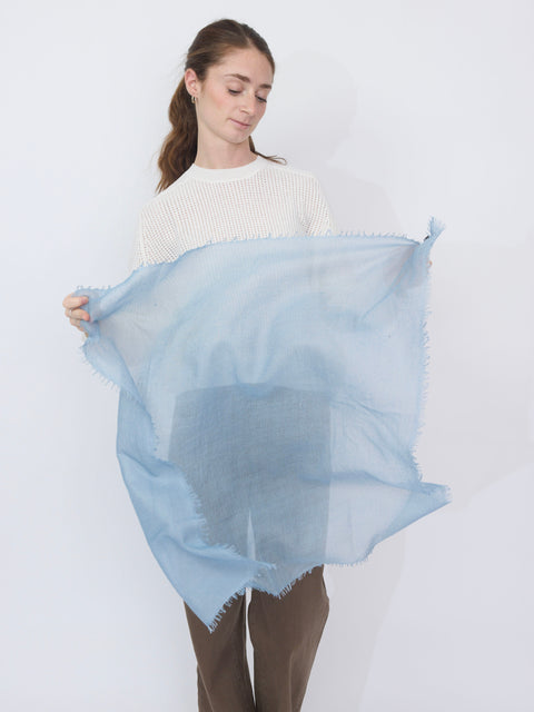 Cashmere Whisper Neckerchief, Light Mid Blue