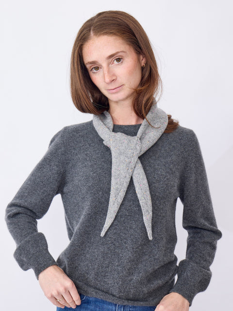 Mini Scarf, Grey Confetti