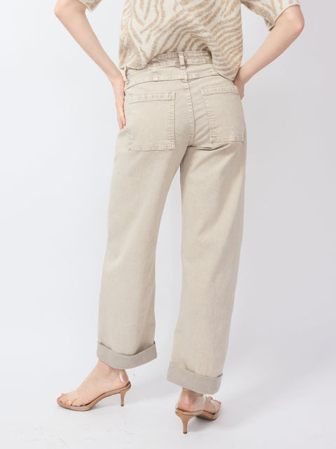 Selena Crop Cuffed, Desert Sands