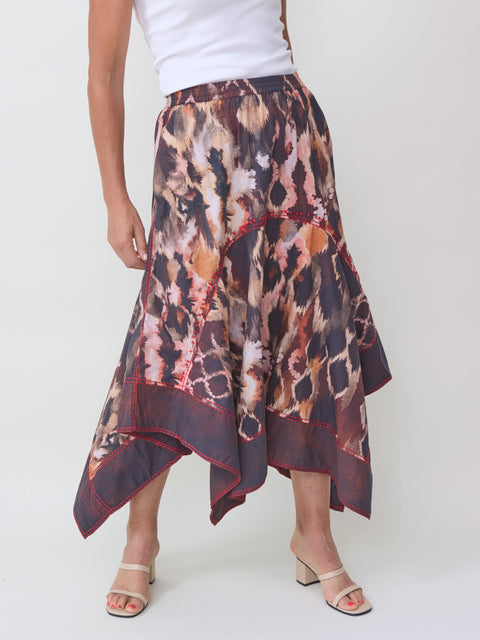 Elda Midi Skirt, Brown