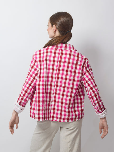 Jacket Juliana, red & pink check