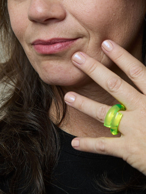 Wrap Ring, Neon Green M