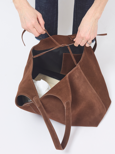 Cabas XL, cocoa suede