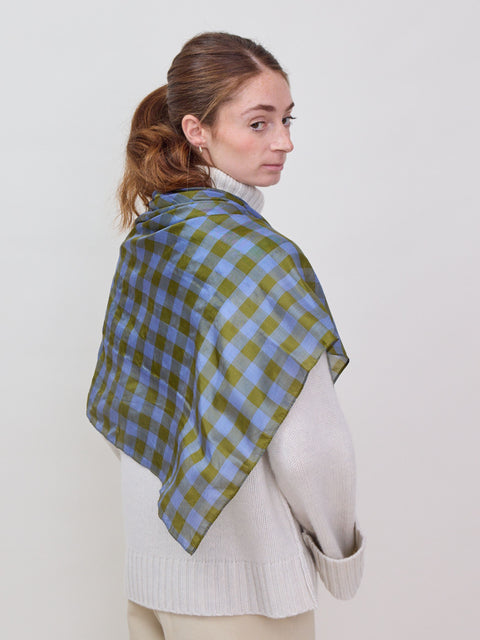 Light Silk Cowboy Scarf, Guthrie in Forest