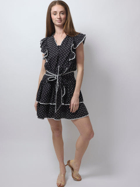 Uma Dress, Black White Dot