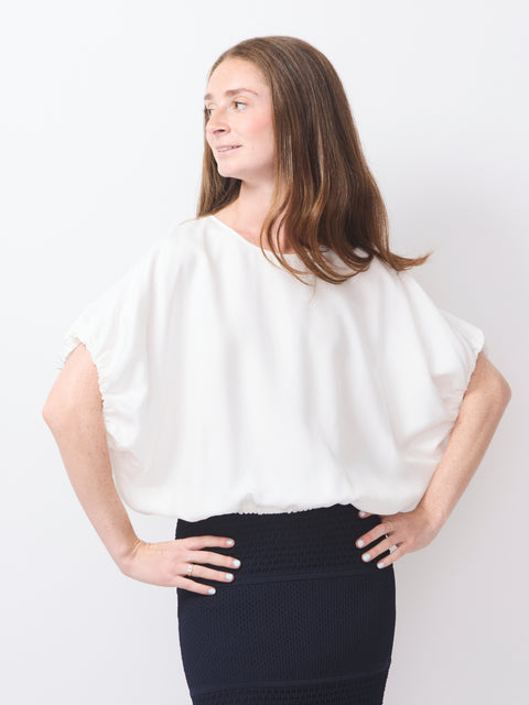 Bubble Blouse, white