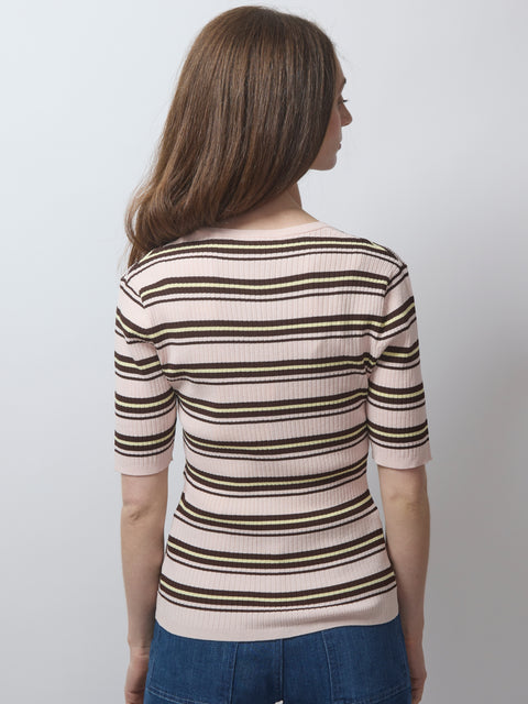 Calyn, Pastel Pink Stripe
