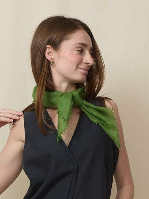 Cashmere Whisper Neckerchief, Moss