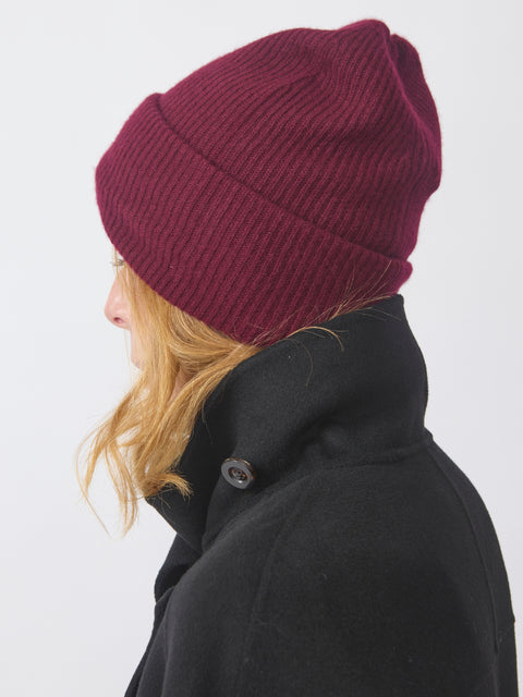Stockholm Beanie, Deep Plum