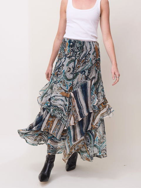 Callie Midi Skirt, Blue