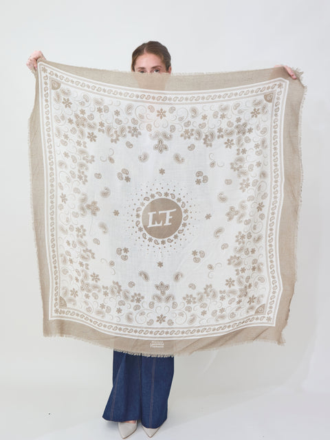 Bandana Flocon, taupe wc