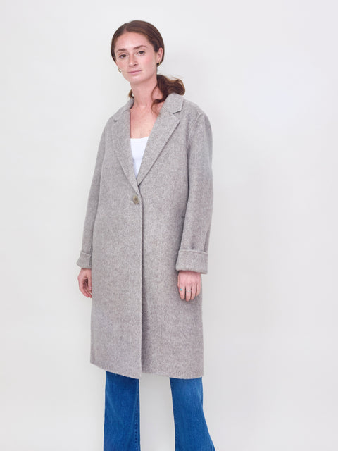 Herringbone Coat, Taupe