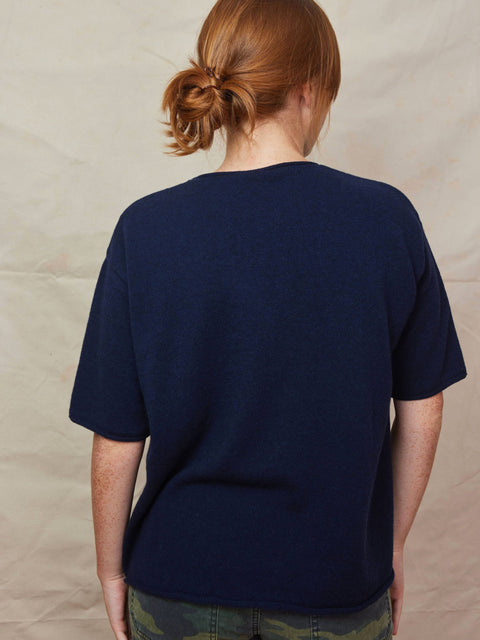 Oversize S/S Pullover, Navy