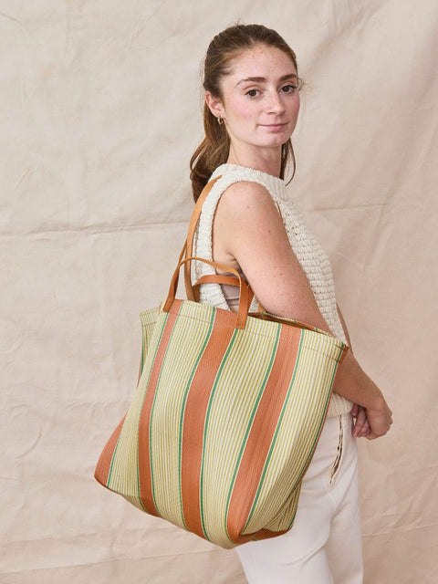 Market Bag, Orange/Green