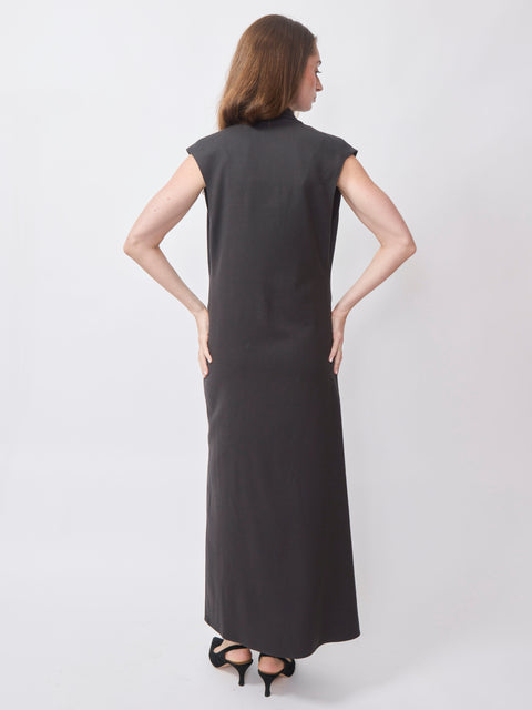 Abito Stretch Wool C/Drapp, Carbonne