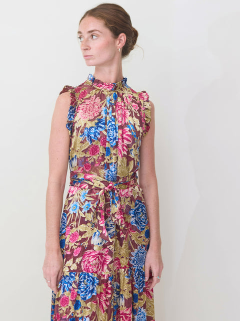 Damien Dress, carmine floral