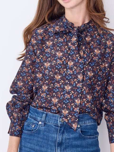 Chancery Indigo Kilim Shirt, Dark Blue