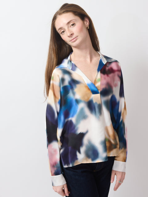 Ease Up Top, floral fog