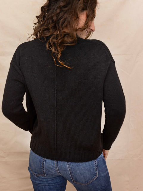 Round Neck Pullover, Black