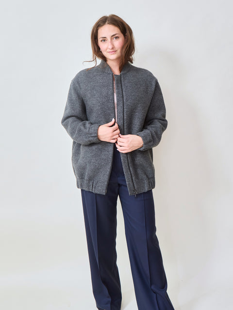 Oversized Bomber, middle grey