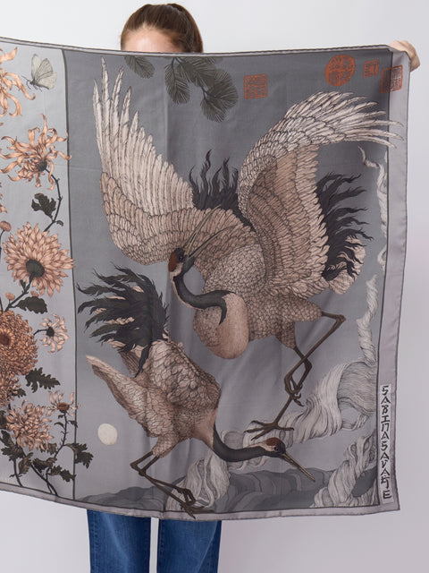 Wind Dancer, Heaven Caller, 90cm Square, Ash/Cinder