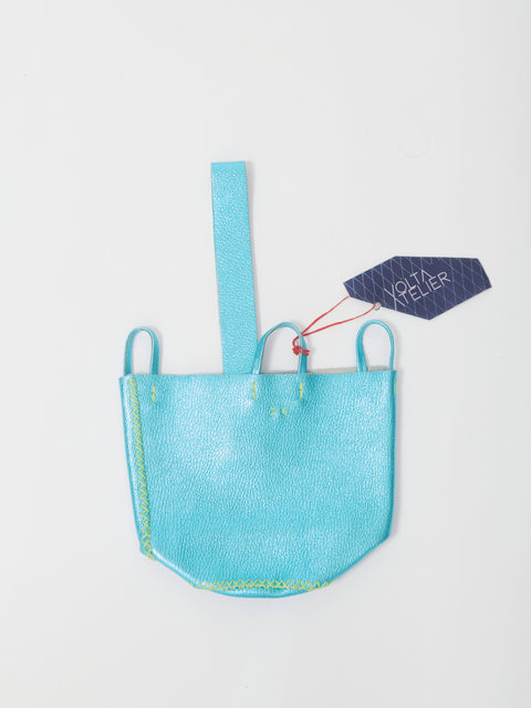 Navigli wristlet, turquoise metallic