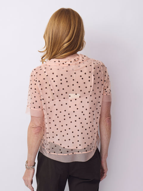 Cotillion Top, Pink Dot