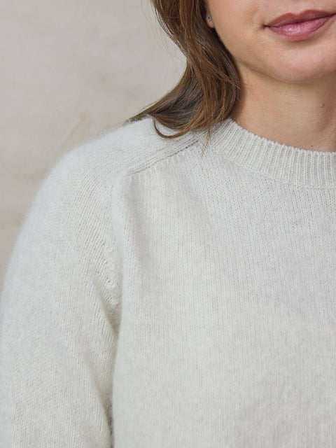 Wool Fox Pullover, ivory