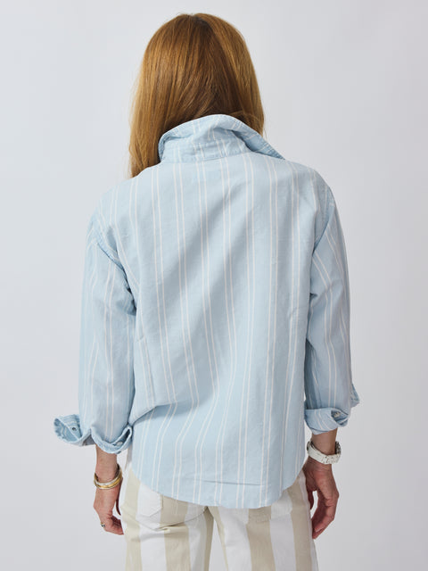 Crosby Stripe, blue linen