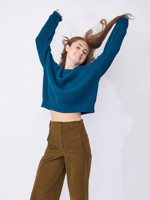 Avery Crew Neck, Teal