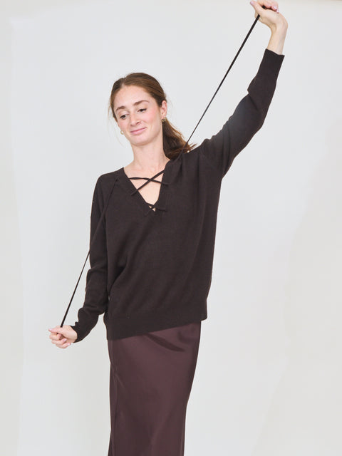 Erna Sweater, dark oak