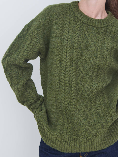 Rayna Cable Sweater, bronze