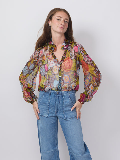 Annabel Bloom Mirage Shirt, Dark Brown