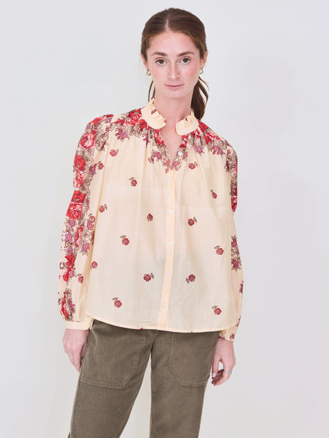 Annabel Shirt, White Rosebush