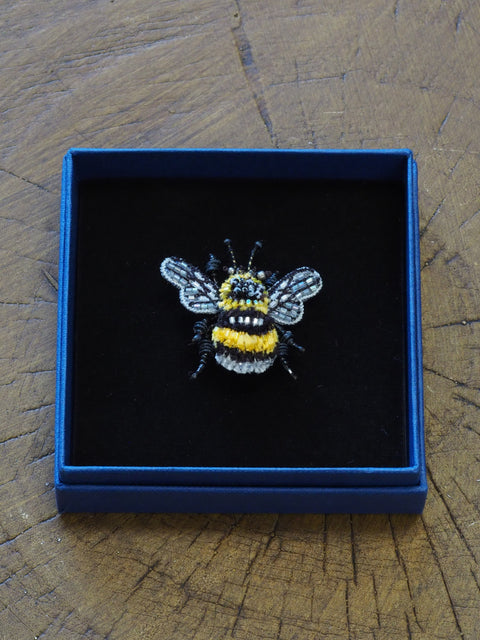 Yellow Banded Bee Brooch