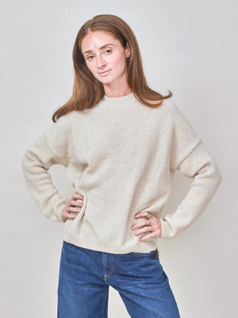 Wool Fox Pullover, ivory