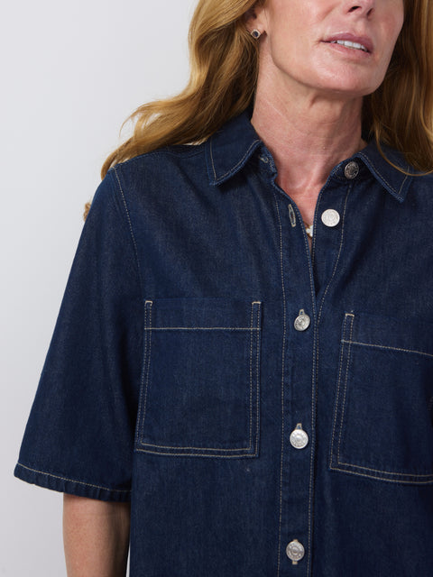 Satilly Dress, soft denim
