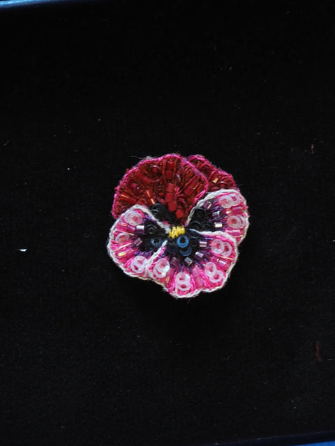 Rose Pansy Brooch