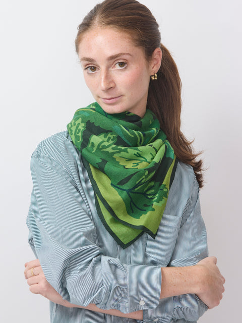 Herb Garden Square Scarf, Green