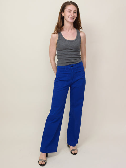Scoop Neck Rib Tank, anthracite
