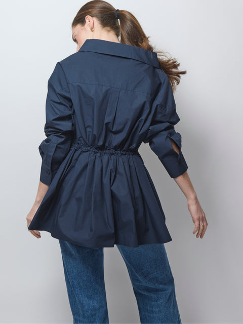 Falling Off the Shoulder Top, navy