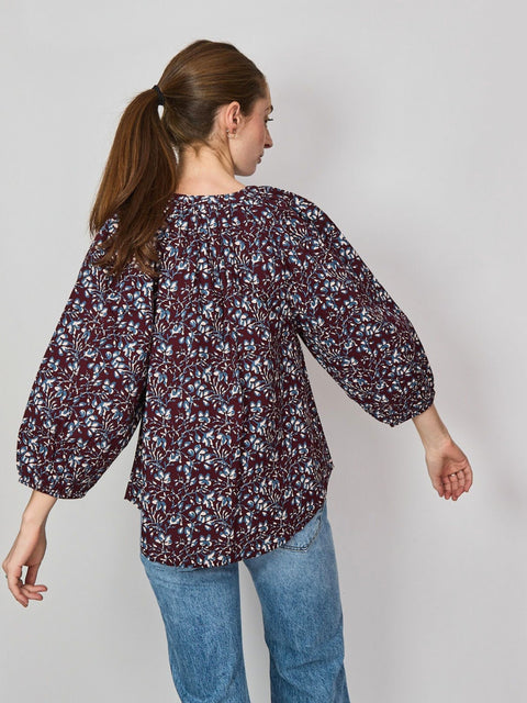 Mitte Top, Mira Floral Wine