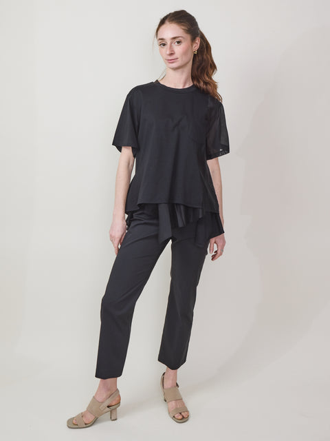 Mixed Media Tee, black