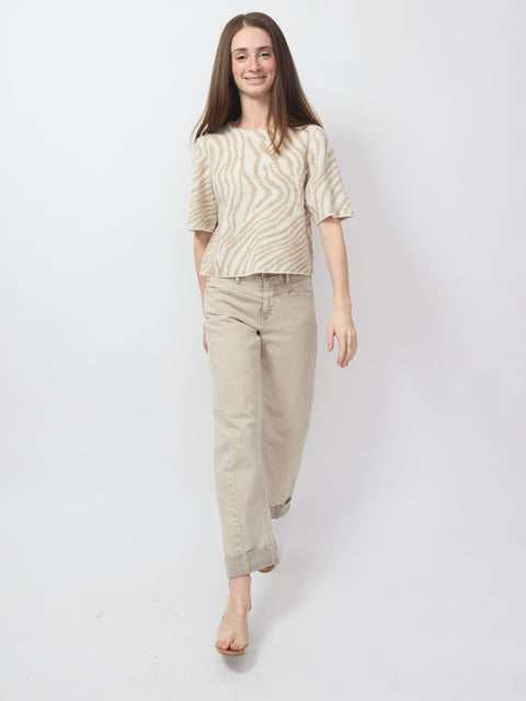 Selena Crop Cuffed, Desert Sands