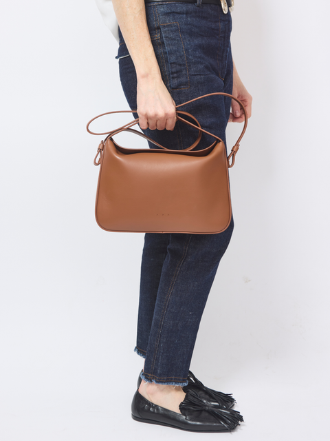 Soft Baguette, brown rush calfskin