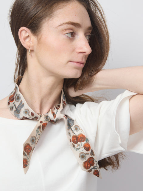 The Medici Cheetah Small Ribbon Silk Twill 5cm x 95cm