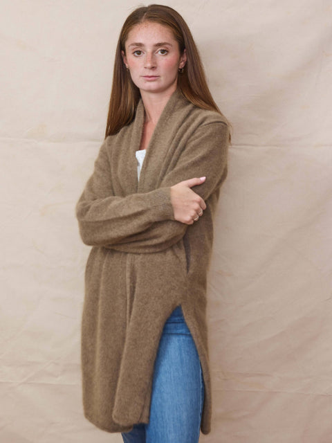 Long Cardigan, Camel