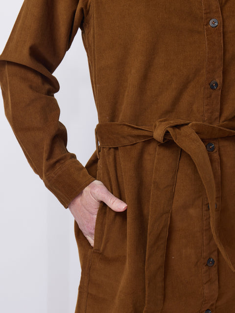 Donna Shirt Dress, Tobacco