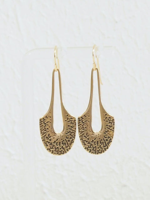 Hali Earrings, Brass